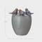 Hello Honey® 7.5" Multicolor 3D Birds Stoneware Planter Vase